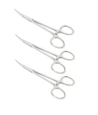 3  Premium Mosquito Locking Hemostat Forceps 5  Curved For Surgical & Dental Use • $5.99