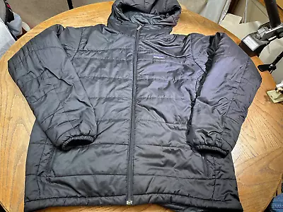 PATAGONIA Puffer Jacket Mens Large Hooded Primaloft Insulated Warm Small Hole • $74