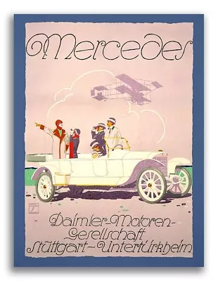 1914 Mercedes Daimler Motors Vintage Automotive Poster - 18x24 • $13.95