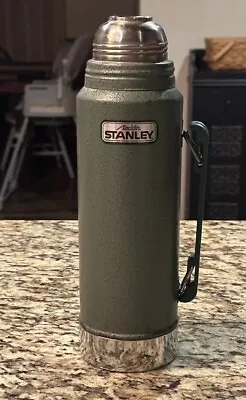 Vintage Stanley Aladdin Green Vacuum Bottle Thermos A-944DH 1 Quart Made In USA • $13.99
