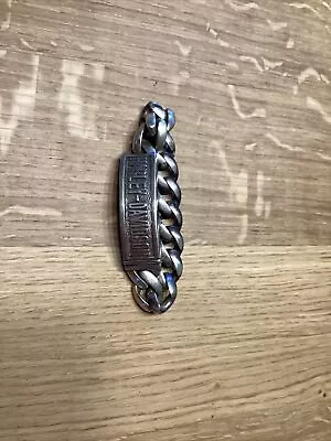 Vintage Sterling Silver Heavy Harley Davidson Bar Chain Biker Bracelet • $1.23