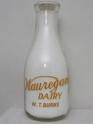 TRPQ Milk Bottle Wauregan Dairy Farm W T Burns Wauregan CT WINDHAM COUNTY 1934 • $29.99