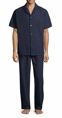 $24.99 • Buy Men's Stafford Broadcloth Pajama Set, Short Sleeve Long Leg, Small NWT