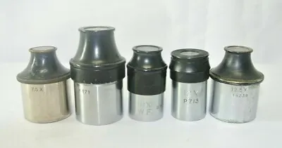 Lot Of (5) Assorted Vintage Microscope Eyepieces 7.5x 9x 10x 12x 12.5x • $29.99