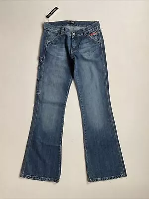 Vintage JIST Wide Flared Bootcut Carpenter Jeans Size10 BNWT Fade Denim 90’s Y2K • £24.99