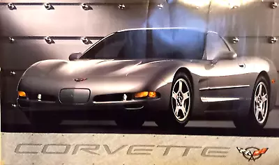 1997 Silver / Red Corvette C5 Double Sided Dealer Poster With Specifications • $14.44