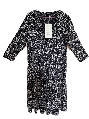 £19.95 • Buy Isabella Oliver Polka Dot V-Neck Maternity Dress Size 6 Uk 18