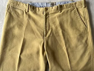 J McLaughlin Beige Tan 100% Cotton Flannel Straight Leg Pants Men's 42 X 29 • $7.50