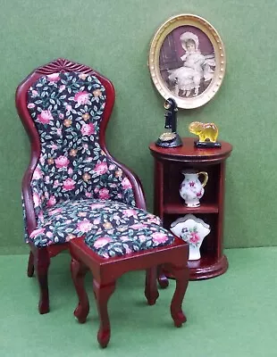 1/12 Dollhouseartisan Victorian Chair By D. Martin & Accessory Lot • $36.99