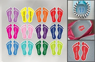 15 Pairs Personalised Shoe Name Labels Tags Stickers Feet For School Shoes E6 • £3.99