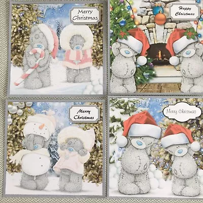 4 X Grey Bear Christmas Toppers Me To You  For Card Making  • £1.90