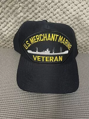 Us Merchant Marine Veteran Hat Cap Navy Auxiliary Government Civilian Merchant • $17.99