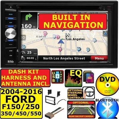   2004-2016 FORD F250/350/450/550 BLUETOOTH DVD CAR Stereo GPS NAVIGATION SYSTEM • $349.99