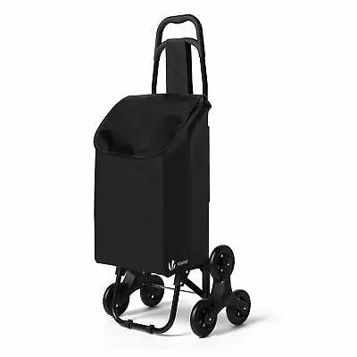 £31.99 • Buy VOUNOT 6 Wheels Shopping Trolley Folding Stair Climbing Grocery Cart 32L Black