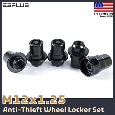 4x Black 12x1.25 OEM Mag Wheel Lock Fit Nissan Altima/GT-R/Leaf/NV200/Rogue Etc • $20.99