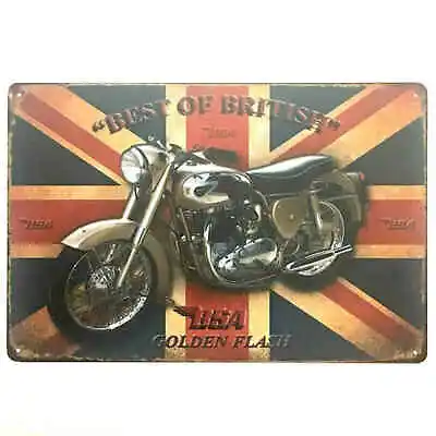 BSA Golden Flash Tin Sign British Motorcycle Shed Garage Man Cave 30cm X 20cm • $17.95