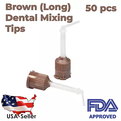 Brown (Long) Dental Impression Mixing Tips (50 Pcs) (FDA) • $17.99