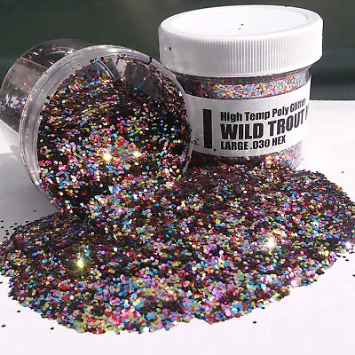 NEW 2 OZ. Jar .030 WILD TROUT MIX High Temp Glitter Hex Fishing Lure Plastisol • $6.99