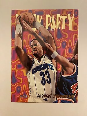 1995 Skybox NBA Hoops Alonzo Mourning Block Party Insert #7 Charlotte Hornets • $2.85