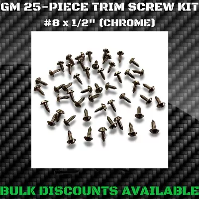 1970-1988 Monte Carlo SS T-Top Weatherstrip Retainer Molding Trim Screws CHROME • $14.96