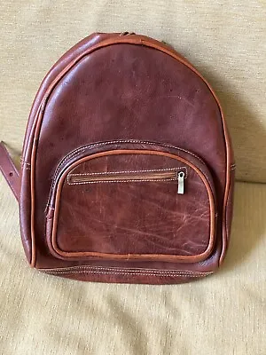 Handmade Moroccan Leather Backpack  Unisex Backpack • $40