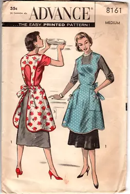 Full Apron Aprons VTG Sewing Pattern Advance 8161 1940's Fashion Cut/Complete • $37.39