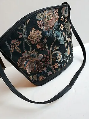 Vintage St Michael Blue Tapestry Shoulder Hand Bag • £28