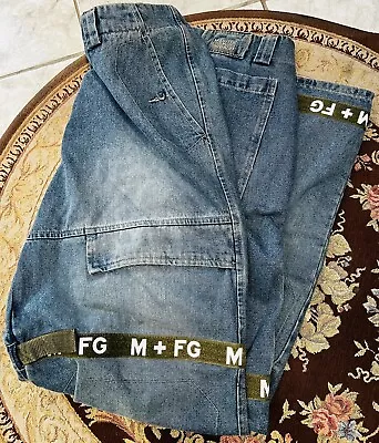 Marithe Francois Girbaud Cargo Baggy Shuttle Tape Denim Jeans Mens 42x34 • $85