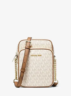 Michael Kors Flight Bag Crossbody Bag Handbag Messenger Purse Shoulder Vanilla • $87.50