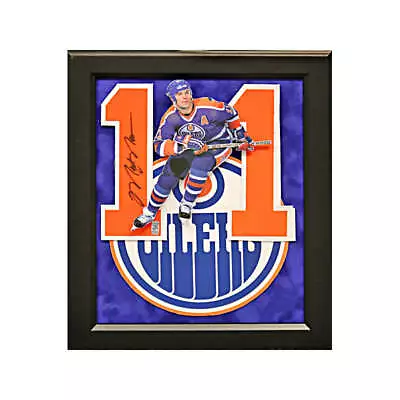 Mark Messier Edmonton Oilers Autographed Framed Number 3D Collage (Steiner CX) • $109.99