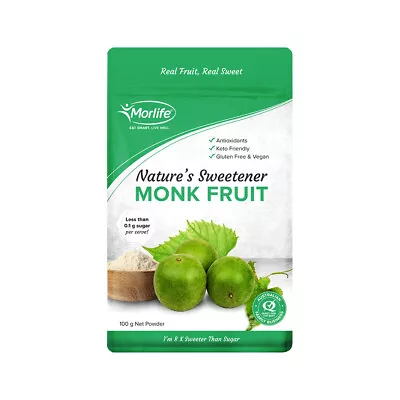 ^ Morlife Organic Monk Fruit 100g • $30.24