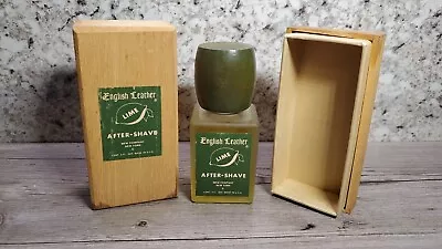 Vintage English Leather Lime Men's After Shave In Wood Box MEM USA • $54.98