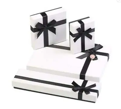 Jewellery White Gift Boxes For Necklace Earrings Bracelet Ring Bangle Pendant • £4.95