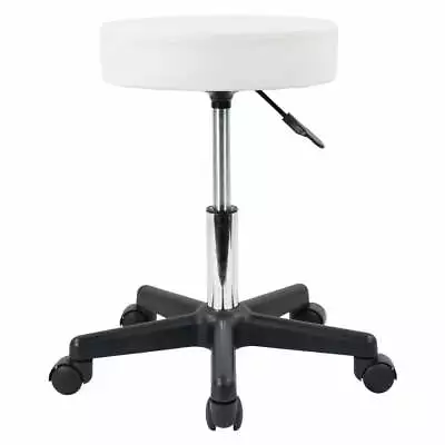 KKTONER Round Rolling Stool PU Leather Height Adjustable Swivel Work SPA Medical • $45.99