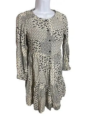 ZARA Girls 13/14 Flowy Sleeve Cream Dress Patched • $7.69