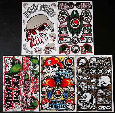 5 Metal Mulisha Sheets Stickers Motorcycle  ATV Racing Dirt Bike Helmet Decal • $10.50