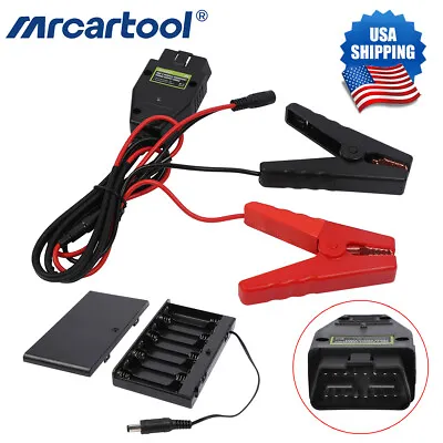 OBD2 Vehicle ECU Emergency Power Supply Cable Memory Saver 12V W/Battery Box US • $16.99