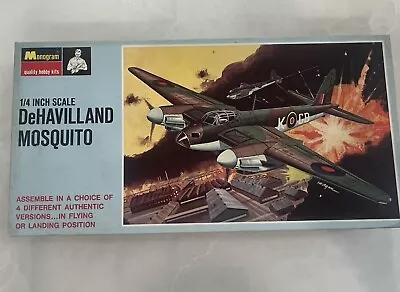 1966 Monogram De Havilland Mosquito British WWII Bomber- OPEN BOX - VINTAGE • $27.50