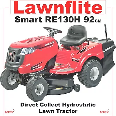 Lawnflite RE130H 92cm Ride On Lawnmower  Garden Lawn Tractor Sit On Mower MTD • £2999