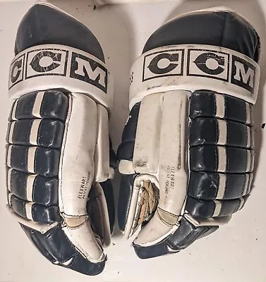 Vintage 1990 CCM Leather Boston Bruins/Penguins Pro Model Gloves M-HG135S Neely • $79.99