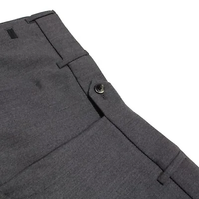 Meyer NWT Flat Front Dress Pants Size 52 36 US Bonn Solid Gray Wool Blend • $202.49