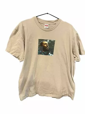 Supreme FW18 Marvin Gaye Khaki Shirt USED Vintage Al Green Skate Tee • $30