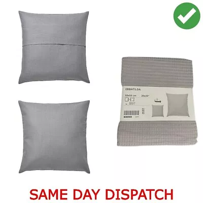 IKEA Ebbatilda Cushion Cover 50cm X 50cm 100% Cotton Grey FREE P&P • £4.99