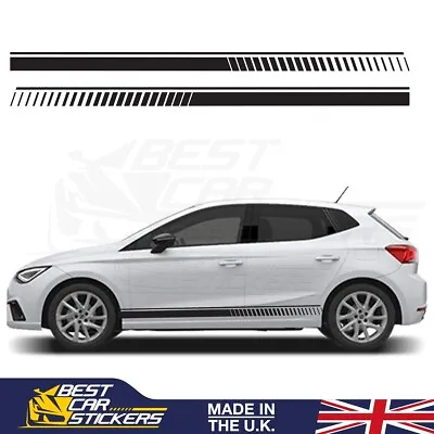 Fits Seat Side Racing Stripes Car Stickers /Car Graphics Vinyl Made In UK • £21.99