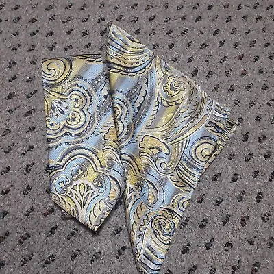 Mens Twenty Dollar Tie And Pocket Square Paisley Silk • $18