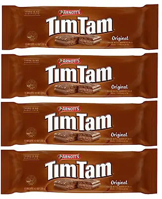 4 Packs X 200g Each - Arnott's Tim Tam Original Chocolate Biscuit Tim-Tam AU • $24.95