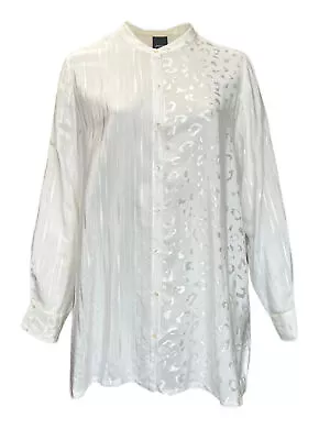Marina Rinaldi Women's White Frac Button Down Shirt Size 22W/31 NWT • $53.75