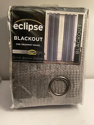 Eclipse Reagan Blackout Window Grommet Curtain Panel Energy Efficient Gray 38x84 • $5