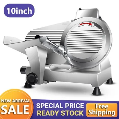 Electric Commercial Meat Slicer 10in Blade Frozen Meat Cheese Deli Food Slicer • $249.99