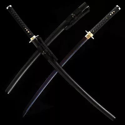 Clay Temperped T10 Steel Purple Blade Japanese Samurai Sword Katana Full Tang • $129.99